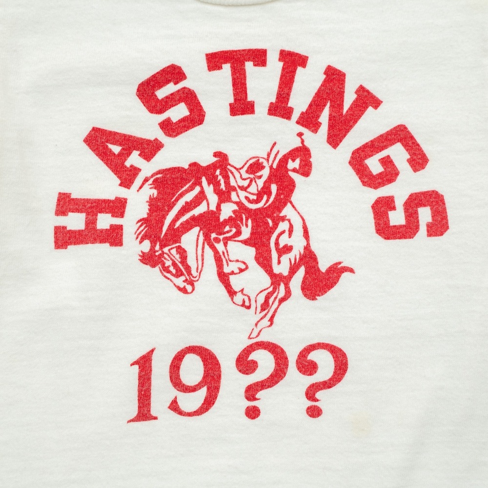 Vintage 60s Champion Knitwear Running Man Hastings 19?? Horse Baby T Shirt - Picture 2 of 5